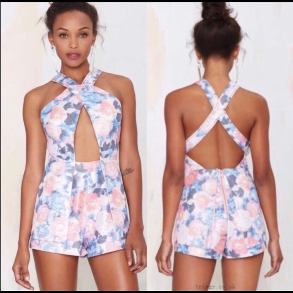 NWOTs nasty gal floral romper